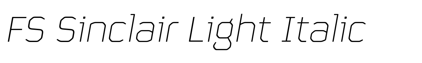 FS Sinclair Light Italic